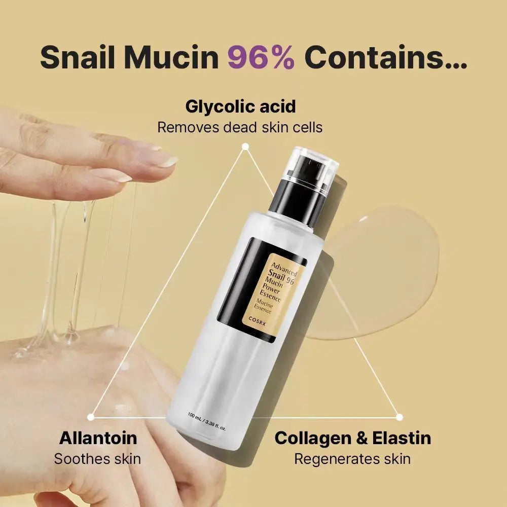 Snail Mucin Peptide Essence, Hyaluronsyraserum för hudreparation, Lättar på rynkor och mörka fläckar, Återfuktande och hydratiserande ansiktskräm.