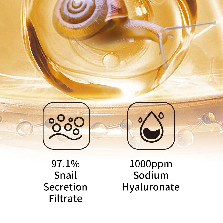 Snail Mucin Peptide Essence, Hyaluronsyraserum för hudreparation, Lättar på rynkor och mörka fläckar, Återfuktande och hydratiserande ansiktskräm.